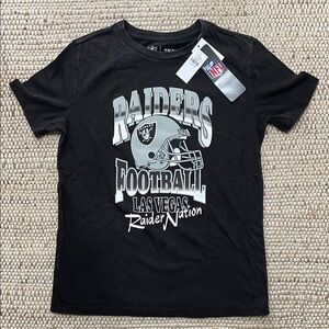 NFL Raiders Kids Black Tee NWT